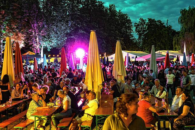 Bild 8: Bilder vom Hausherrenfest am Abend und dem Feuerwerk