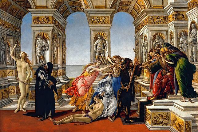 Sandro Botticelli: „Die Verleumdung des Apelles“, 1494/1495