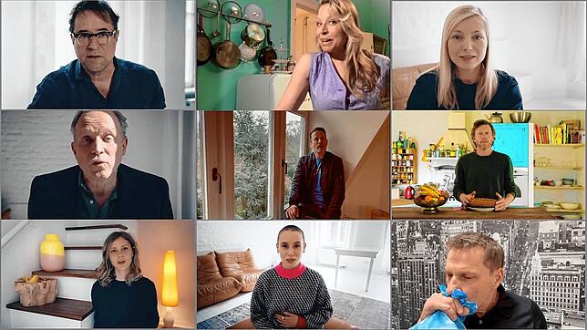 Szenen aus #allesdichtmachen: Die Aktion deutscher Schauspielstars erregte Ende vergangener Woche großes Aufsehen.