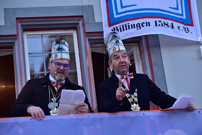 Bild 14: Fastnachtliche Schlüsselübergabe am Villinger Rathaus 2025