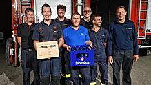 Die Feuerwehrgruppe aus Hubertshofen war das beste Team bei der Funk- und Fahrübung in Wolterdingen mit Kommandant Florian Schneider ...