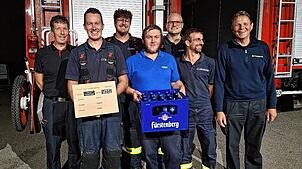 Die Feuerwehrgruppe aus Hubertshofen war das beste Team bei der Funk- und Fahrübung in Wolterdingen mit Kommandant Florian Schneider ...
