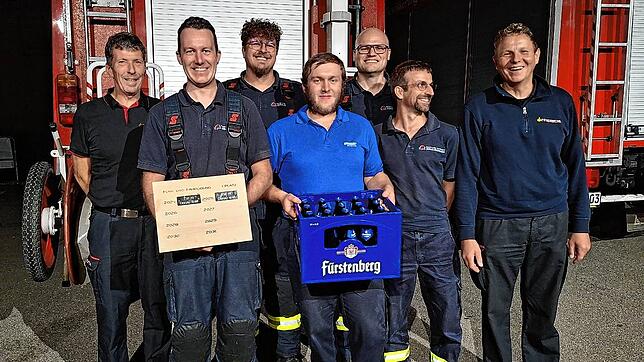 Die Feuerwehrgruppe aus Hubertshofen war das beste Team bei der Funk- und Fahrübung in Wolterdingen mit Kommandant Florian Schneider ...