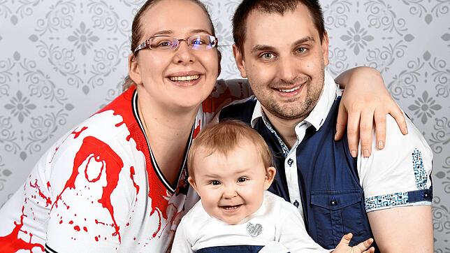 Die aktuellen Geschäftsführer der Bäckerei Scherzinger und die achte Generation der Familie, die das tut: Thomas Scherzingers Tochter ...