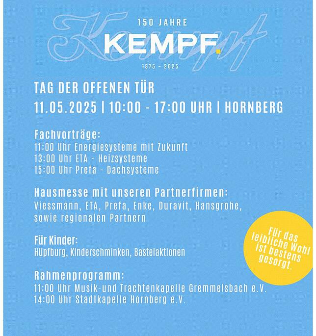 Bild 1: 150 Jahre Fa. Kempf : Fünfte Generation kümmert sich um Kunden