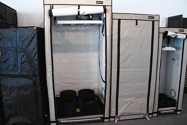 Growzelte wie diese sollen den Anbau im eigenen Zuhause erleichtern. Die Preise liegen bei 130 Euro für das kleinste Zelt.