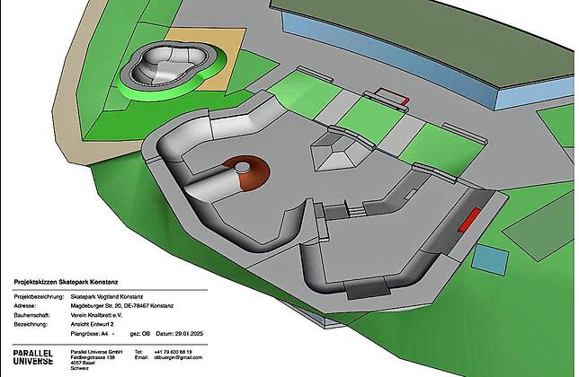 So soll der neue Skatepark am Jugendtreff schon bald aussehen.