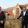 Zufrieden mit dem Geschäftsjahr 2020 unter Corona-Bedingungen: Klaus-Dieter Ritz, Vorstandsvorsitzender der Volksbank Hochrhein (links), ...