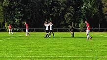Jubel bei der SG Dauchingen/Weilersbach nach dem verwandelten Strafstoß zum 1:0-Siegtreffer