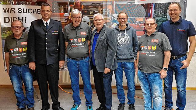 Der Vorstand des Fördervereins für die Feuerwehr Bad Säckingen (von links): Bernhard Baumgartner (Vorsitzender), Tobias Förster ...
