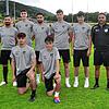 Trainer Berkay Cakici (oben, v. l.), Louis Geißer Attila Yüce, Nick Eberhardt, Bastian Bucher, Co-Trainer Fatih Avci, Olaf Wehinger ...