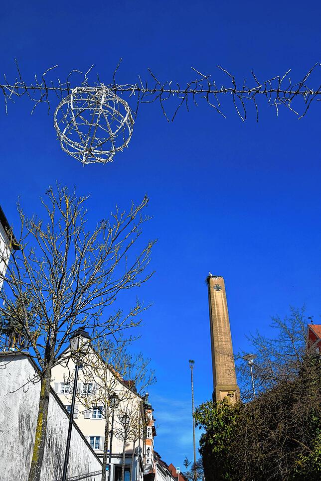 Bild 3: &bdquo;Ohhh, guck, d&lsquo; Storch isch da!&ldquo; Die Stockacher freuen sich, dass Hans wieder im Nest in der Oberstadt klappert