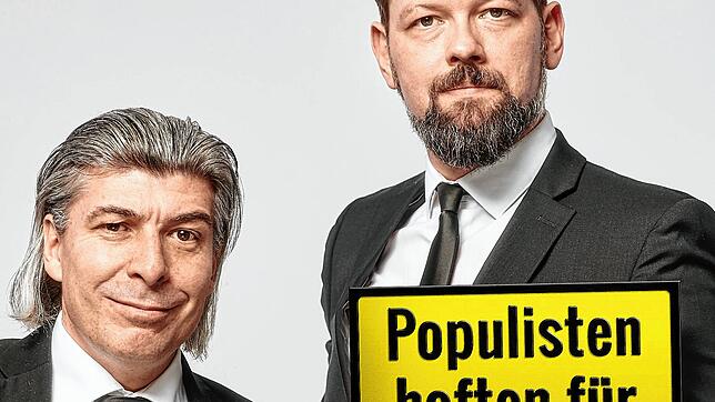 Das Satire-Duo Onkel Fisch tritt am Samstag, 28. September, in der Waldshuter Stadtscheuer auf.