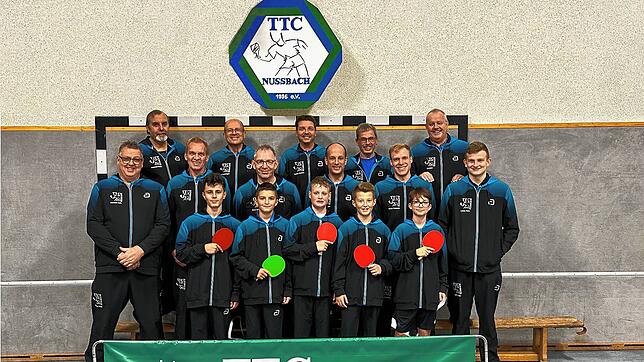 Die aktiven Spieler und der Nachwuchs des Tischtennisclubs Nußbach: Sie freuen sich auf ihre Jubiläumsveranstaltungen, die sich über ...