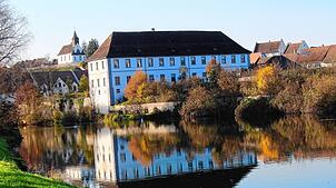 Impressionen, Blick vom Klostergarten Rheinau aus.