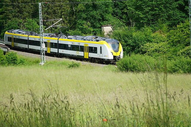 Auf der Strecke der Breisgau-S-Bahn, hier der Abschnitt zwischen Döggingen und Unadingen, kommt es ab dem 27. Mai zu Zugausfällen und ...