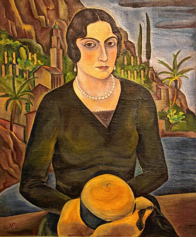 Typisches Porträt der Neuen Sachlichkeit: Bildnis Tatjana Magid-Rieser von Ulrich Neujahr, 1928.
