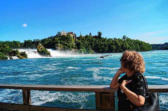 Blick auf den Rheinfall bei Neuhausen.