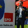 Leon Hahn während seines Wahlkampfs im Wahlkreis Bodensee.