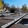 Die Tribüne im Uferpark steht, die Veranstaltungen auf der LGS 2020 hätten beginnen können.