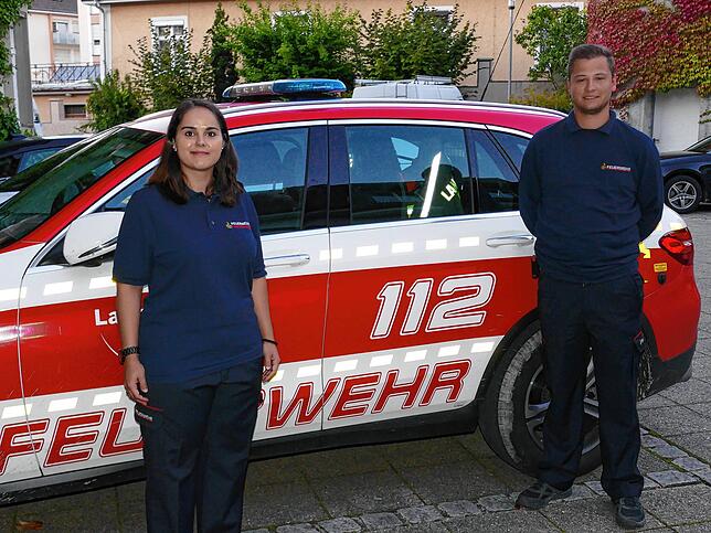 Katharina Ertl und Lukas Dilger sind die ersten Jugendleiter der neu gegründeten Jugendfeuerwehr Gottmadingen.
