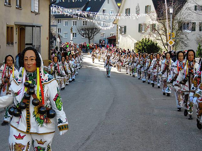 Bild 8: Viele Zuschauer beim Umzug in Gutmadingen am Sonntag