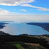 Unendliche Wassermassen: Blick auf den Überlinger See, den nordwestlichen Teil des Bodensees. Rechts ist Bodman zu sehen, links ...