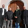 Thorsten Gompper verlässt die Kirchengemeinde und geht nach Freiburg. Albert Striet, Simone Meisel und Matthias Zimmermann (von links) ...