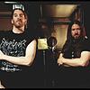 Pascal Vannier (links) und Christian Jakob von der Black Metal Band Imperium Dekadenz nehmen in ihrem Proberaum-Studio in Donaueschingen ...