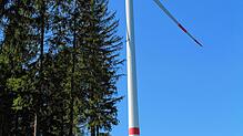 Eines der Windräder der Anlage Amtenhauser Berg in Ippingen. Foto: Jutta Freudig