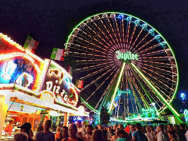 Das Riesenrad war schon 2016 eine Attraktion auf dem Seehasenfest. (Archivbild)