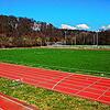 Hier, auf dem Konstanzer Schwaketen-Sportplatz wird die Wechselzone zwischen Schwimmen und Laufen sein.