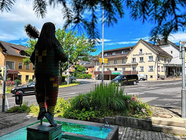Auch die Vororte von Konstanz, hier Dettingen, haben ihren ländlichen Chrame behalten.