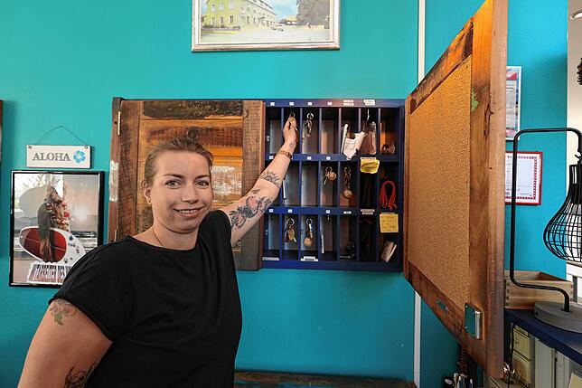 Jacqueline Perk, Inhaberin des Hotels Ko‘Ono in Konstanz-Litzelstetten. Mit der Auslastung ihres Betriebs über die Feiertage und die ...
