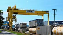 Das Hupac-Terminal im Singener Industriegebiet: Könnte in Pfullendorf ein neues Terminal für kombinierten Verkehr eröffnen, das dem ...
