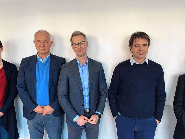 Beteiligte am Projekt Diwobs: Johannes Zander (Labor Dr. Brunner), Peter Wierszewski (Vireq), Martin Elmlinger (Biolago)