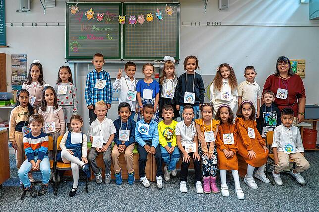 23 Jungen und Mädchen wurden in die Klasse 1a der Theodor-Heuss-Schule Waldshut eingeschult. Klassenlehrerin ist Carmen Hafner.