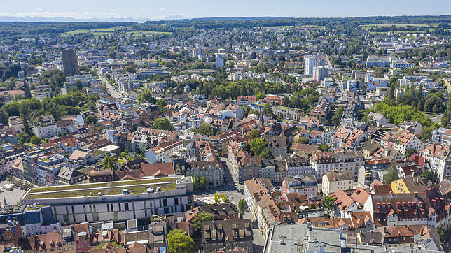 (Archivbild) Blick von Konstanz Richtung Kreuzlingen: Die Regionalplanungsgruppe Kreuzlingen, bestehend aus 14 Schweizer Gemeinden, ...