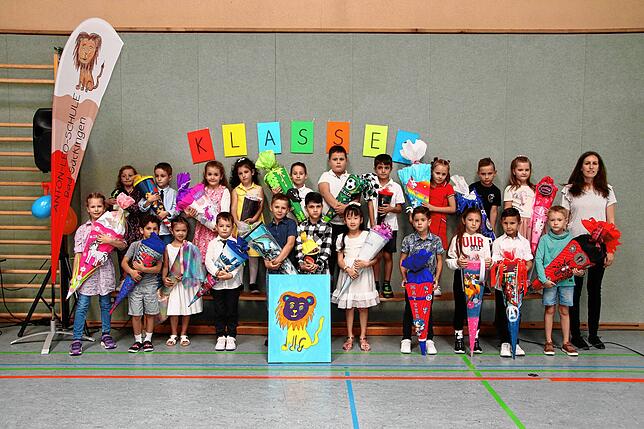 21 Kinder sind in die Klasse 1a der Anton-Leo-Schule eingeschult worden. Die Klassenlehrerin ist Kyra Hein.
