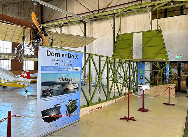 Im Fliegermuseum Altenrhein ist jetzt zu sehen, was vom Nachbau der Do X bereits vorhanden ist: Spant 44 (hinten) und der ...