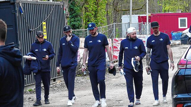Die Wild Wings-Spieler nach dem knappen Playoff-Aus in Straubing
