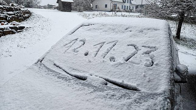 Am Tag nach Martini fällt auf dem Hotzenwald flächendeckend der erste Schnee. Dieses Bild entstand im Rickenbacher Ortsteil Bergalingen.