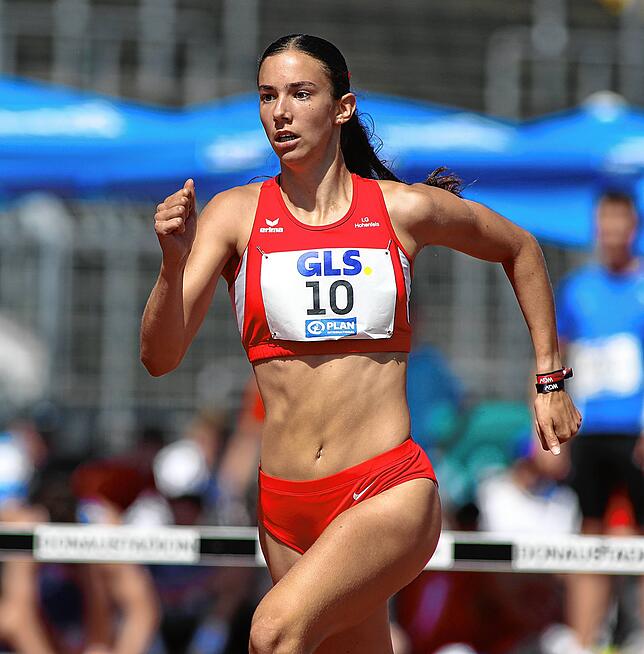 Bestleistung: U23-Läuferin Sara Polito von der LG Hohenfels lief über die 400 Meter Hürden bei den Deutschen Meisterschaften in Ulm ...