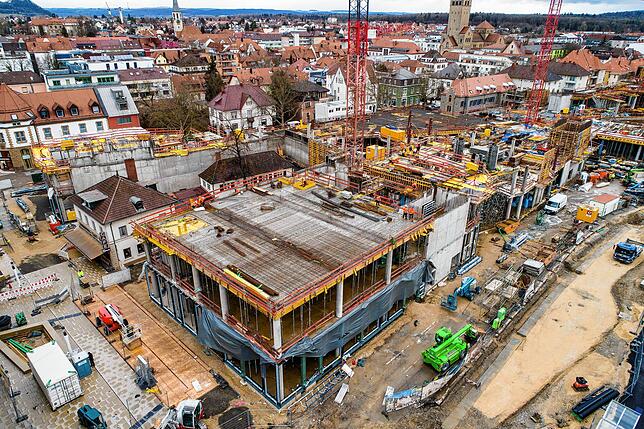 So sieht die Cano-Baustelle in Singen Ende Februar/Anfang März 2020 aus – also etwa neun Monate vor der Eröffnung.