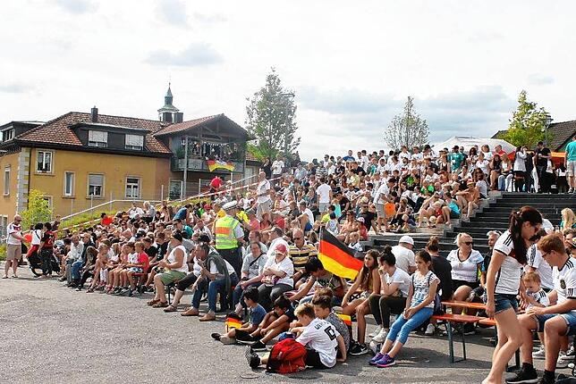 Public Viewing in der Murger Mitte bei der WM 2018.