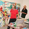 Gianni Vasari und Markus Waber zeigten im Rehmann-Museum eine Kunstperformance, die sich gewaschen hat.