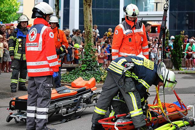 Bild 13: Bilder der Schauübung von Radolfzeller Hilfsorganisationen