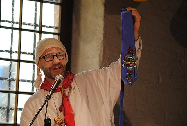 Premiere: Für Stephan Vatter war es das erste Heringsessen als Zunftmeister der Narro-Zunft Waldshut.