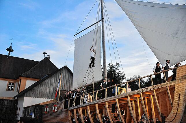 Lange Reise auf Auswandererschiff in Richtung Amerika. Foto: Ursula Ortlieb