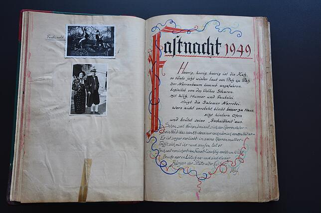 Die Titelseite zur Fastnacht 1949 im Narrenbuch.